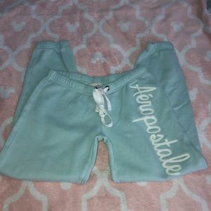 Light blue Aeropostale women’s sweat pants.